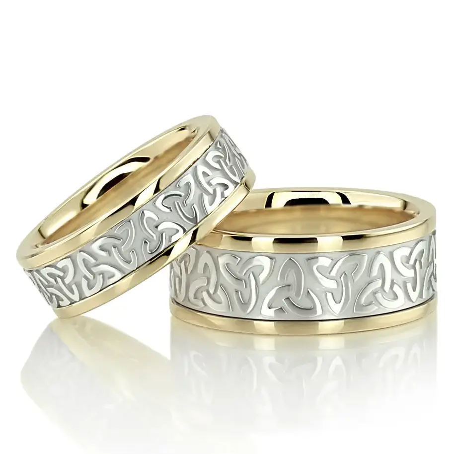 Celtic Knot Wedding Ring Set - view 2