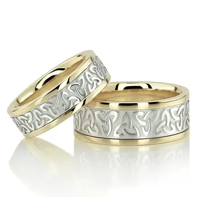 Celtic Knot Wedding Ring Set - view 2 of 4