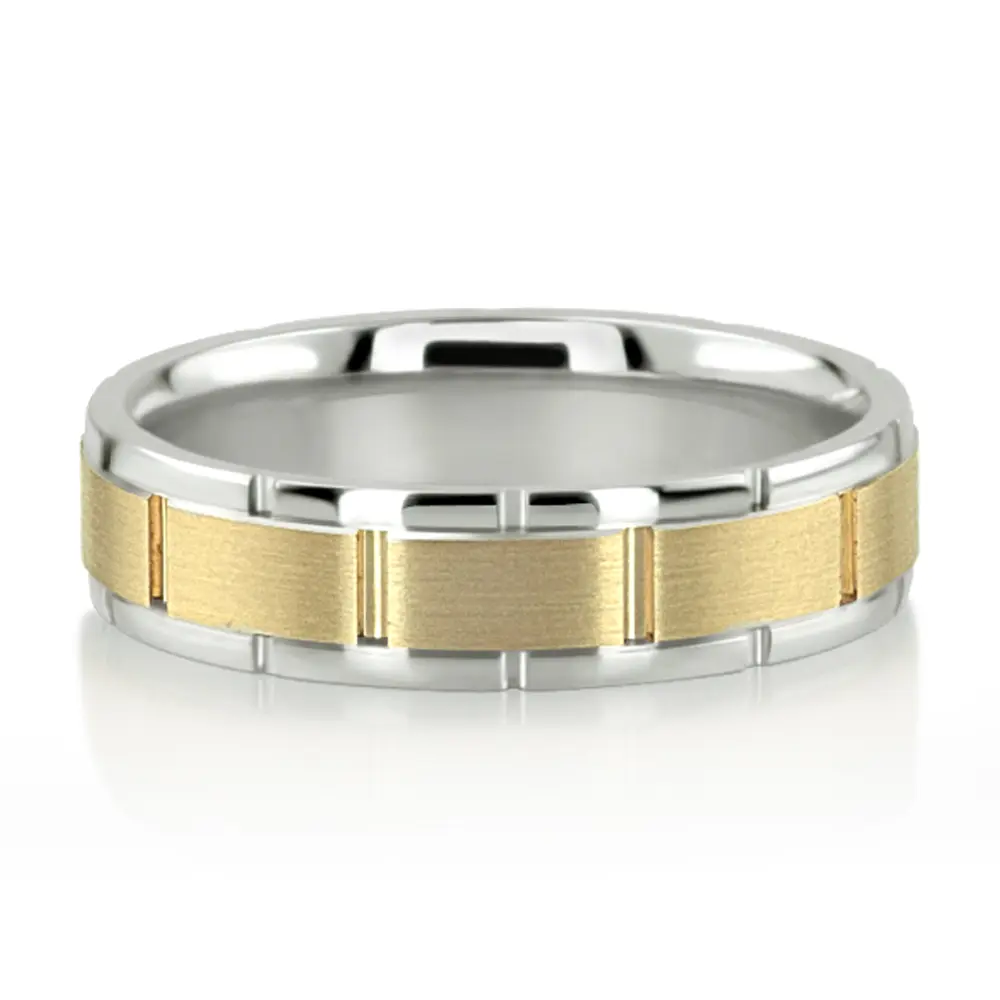 Round-Edge Rolex Style Wedding Band - view 3