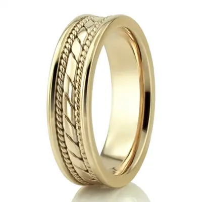 Sturdy Hand Woven Wedding Ring  - view 5 of 9
