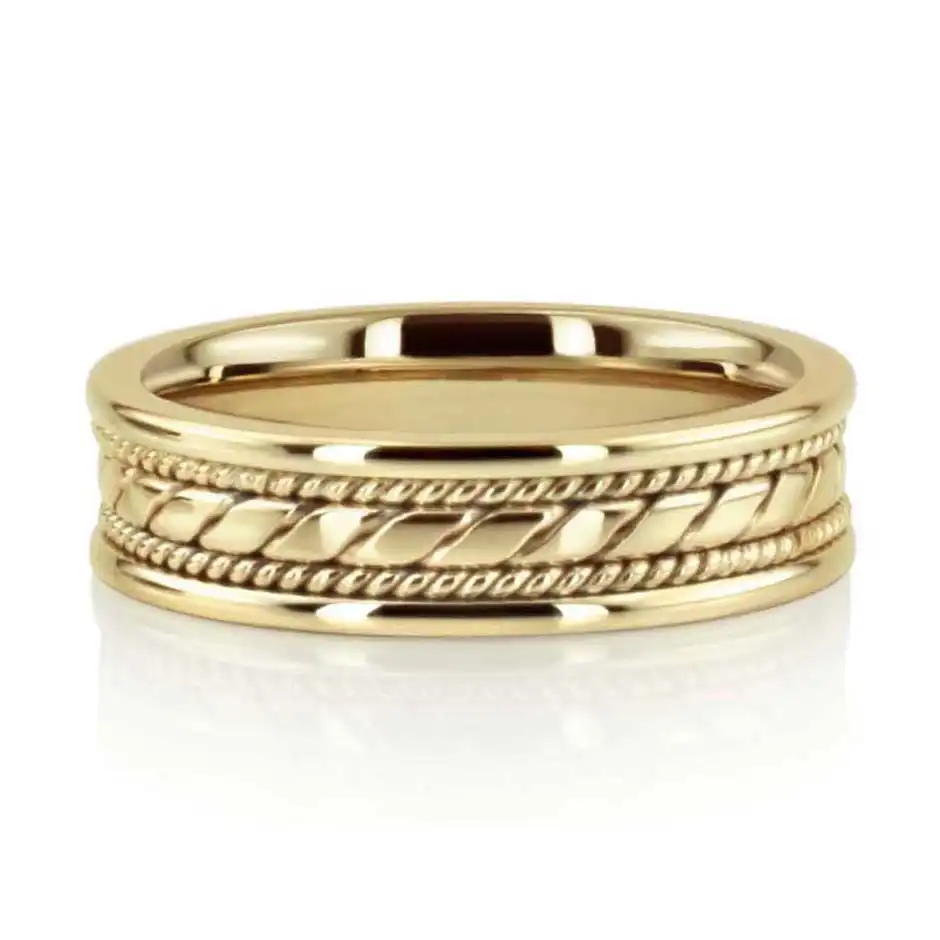 Sturdy Hand Woven Wedding Ring  - view 2