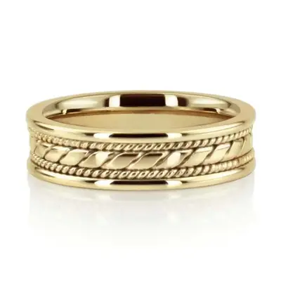Sturdy Hand Woven Wedding Ring  - view 2 of 9