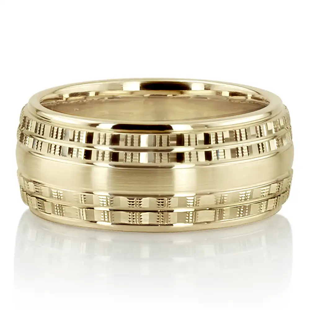 High Center Designer Wedding Ring - main view