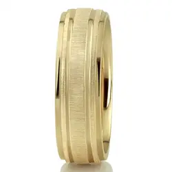 Chic Brushed Basic Carved Wedding Ring thumbnail 6