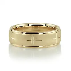 Exquisite Cross Carved Design Wedding Ring  thumbnail 6