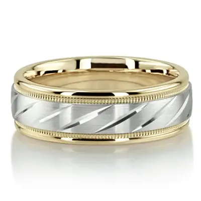 Eye-cut Basic Carved Wedding Ring  - view 2 of 9