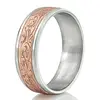 Benchmark 8mm Comfort Fit Victorian Floral Design Band thumbnail 10