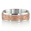 Benchmark 8mm Comfort Fit Victorian Floral Design Band thumbnail 11
