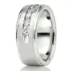 Step Edge Channel Diamond Wedding Ring thumbnail 2