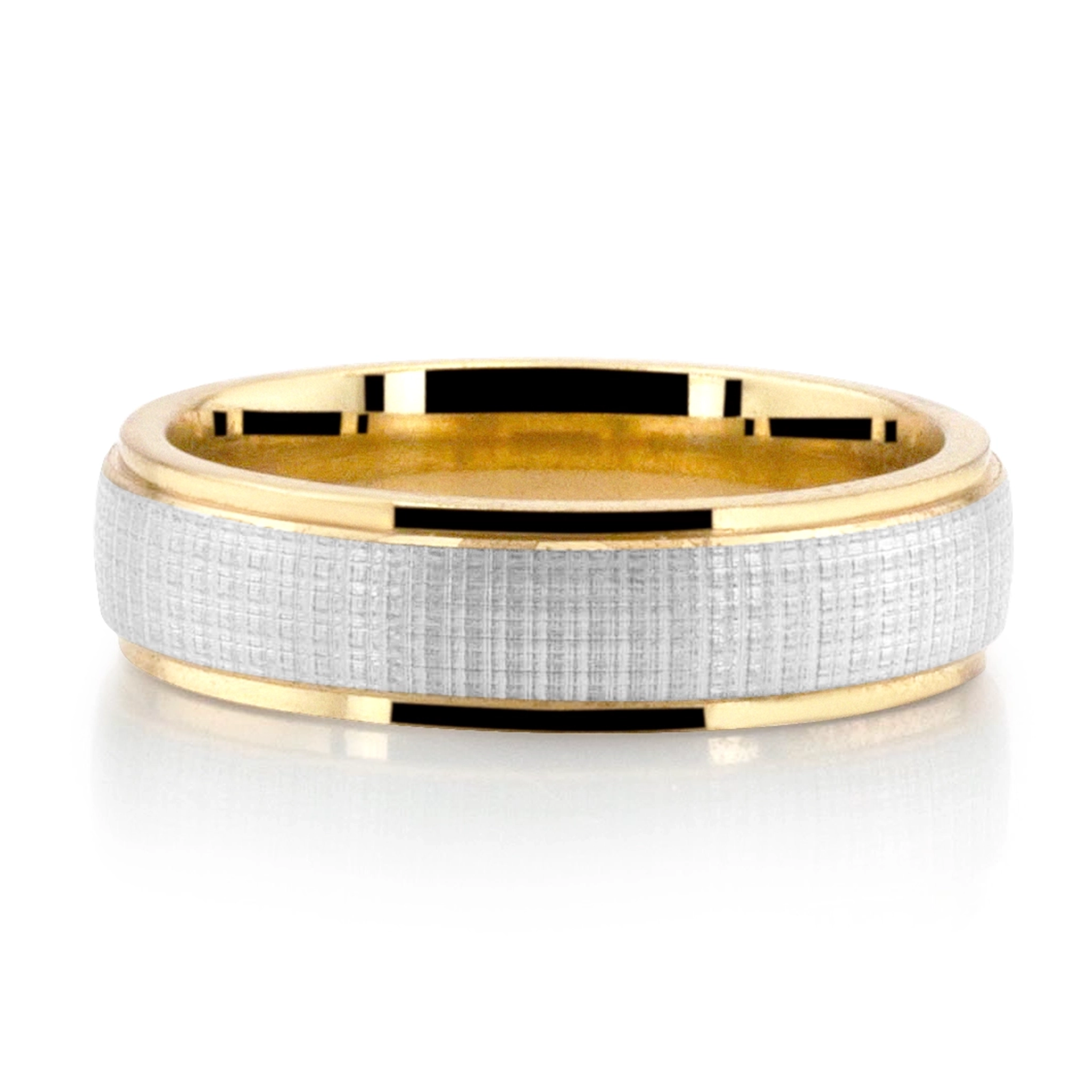 Delicate Cross-Hatching Design Wedding Ring - main view