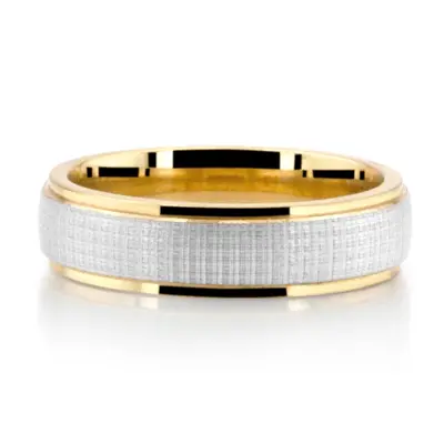 Delicate Cross-Hatching Design Wedding Ring - main view thumbnail