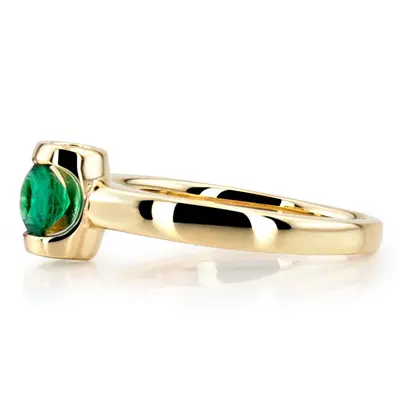 Round Cut Tension Set  Diamond Color Stone Ring (0.50 ct.tw.) - view 3 of 5