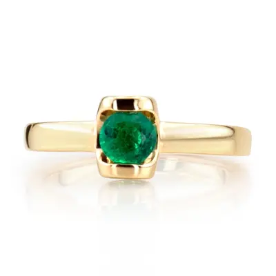 Round Cut Tension Set  Diamond Color Stone Ring (0.50 ct.tw.) - view 2 of 5