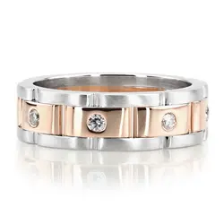 Rolex Style 6.5mm Diamond Wedding Band thumbnail 5