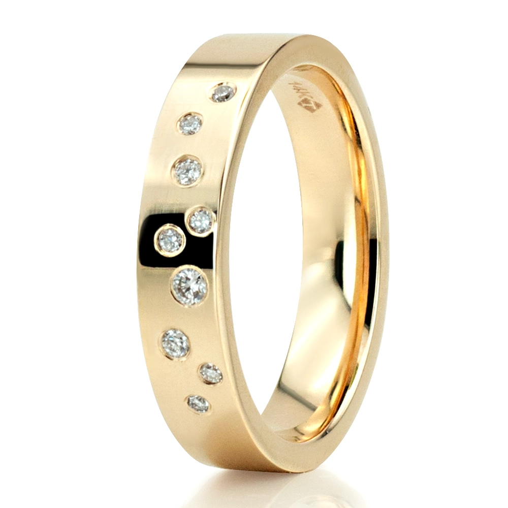 Milky Way Brilliant Cut Diamond Wedding Band  - view 6