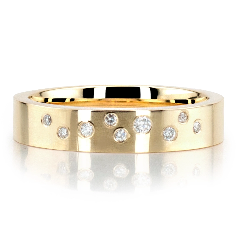 Milky Way Brilliant Cut Diamond Wedding Band  - view 7