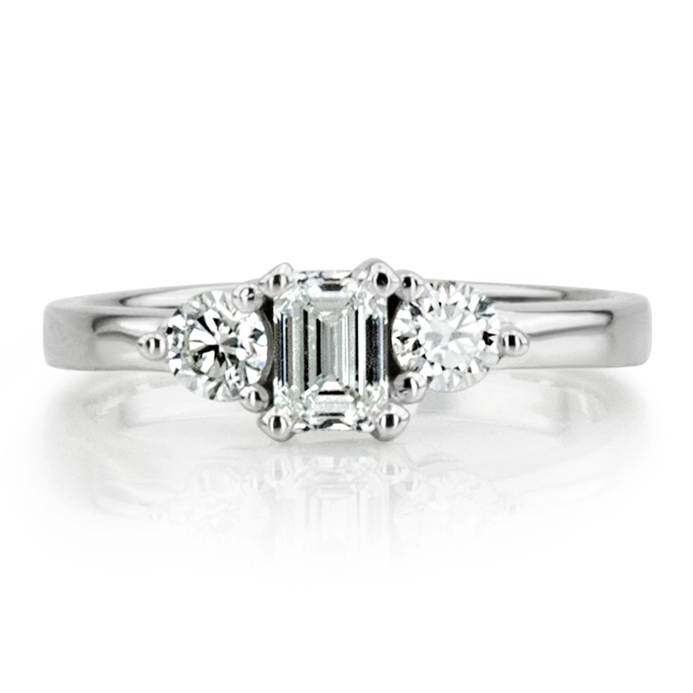 Three Stone Prong Set Diamond Engagement Ring (0.30 ct. tw.) - view 3