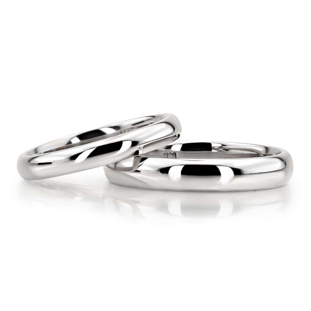 Traditional Dome Comfort Fit Wedding Band Set - view 1