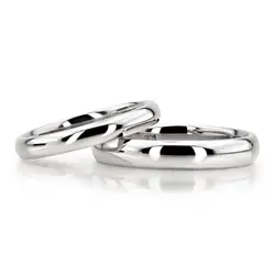 Traditional Dome Comfort Fit Wedding Band Set thumbnail 1