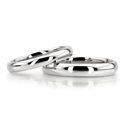 Traditional Dome Comfort Fit Wedding Band Set - view 1 of 3