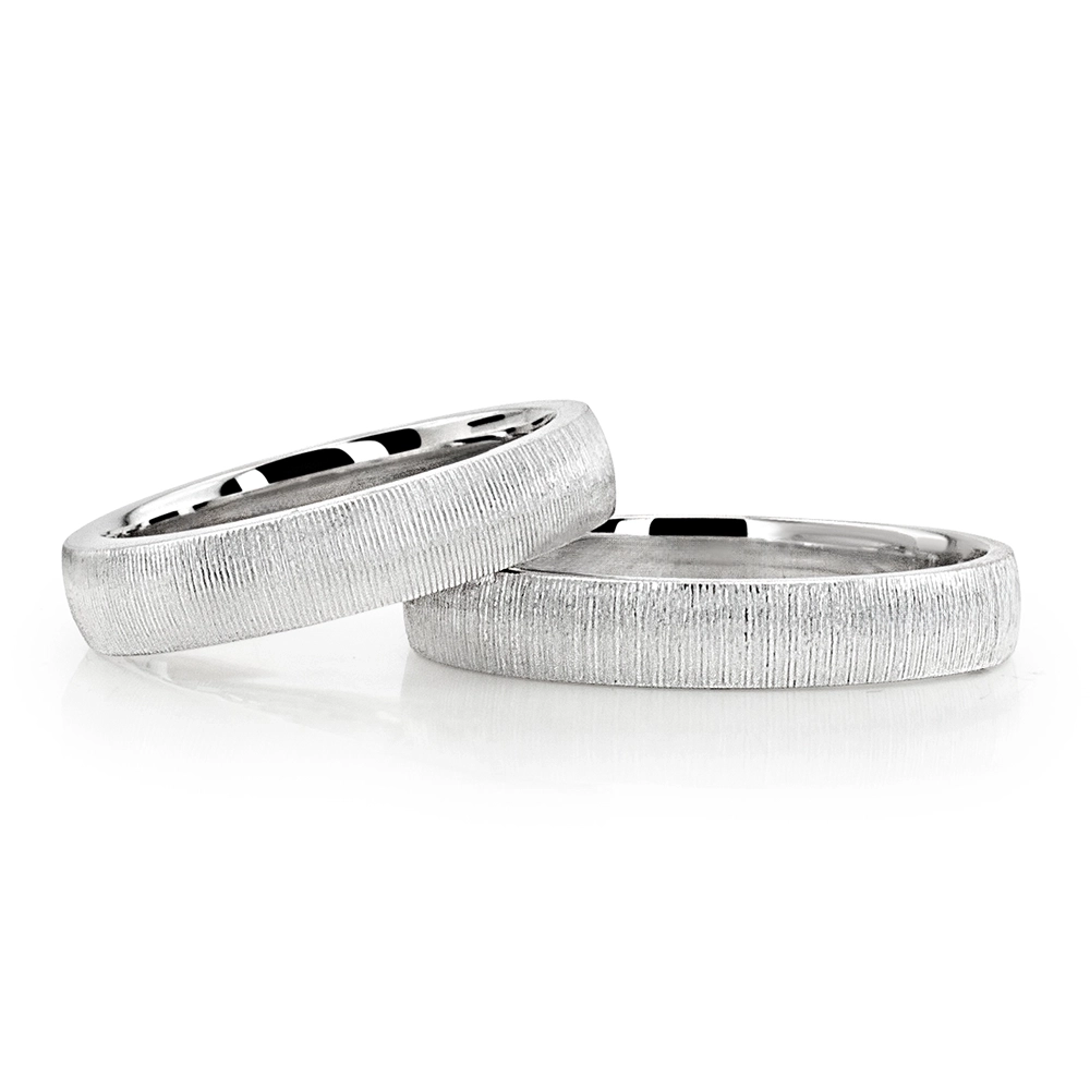 Traditional Dome Comfort Fit Wedding Band Set - view 2