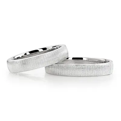 Traditional Dome Comfort Fit Wedding Band Set - view 2 of 3