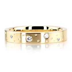 Starstruck Designer Flat Comfort Fit Wedding Band Set thumbnail 3