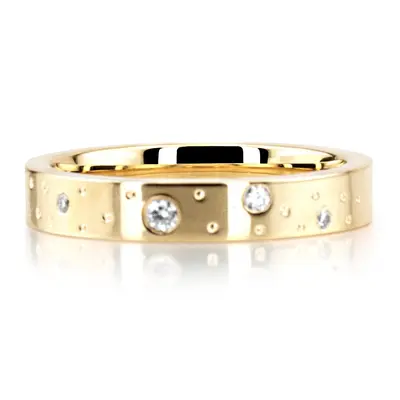 Starstruck Designer Flat Comfort Fit Wedding Band Set - view 3 of 6