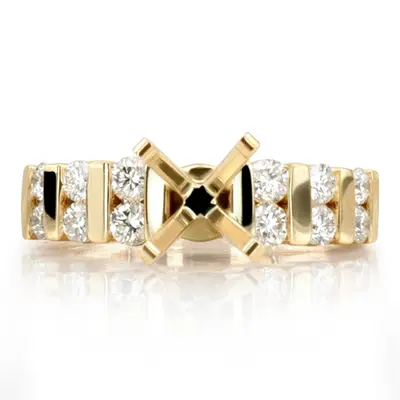 Bar Set Diamond Engagement Ring (0.48 t.c.w.) - view 1 of 24