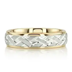 Attractive Angled Cut Diamond Cut Wedding Ring  thumbnail 8