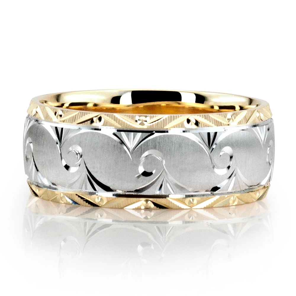 Bestseller Fine Grooved Fancy Designer Wedding Ring  - view 5