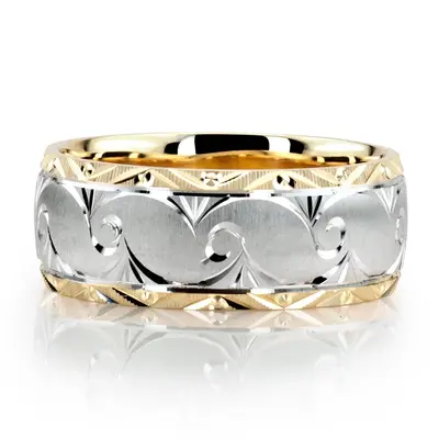 Bestseller Fine Grooved Fancy Designer Wedding Ring  - view 5 of 5