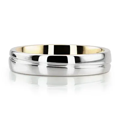 Color Duo Contemporary Wedding Band - view 5 of 5