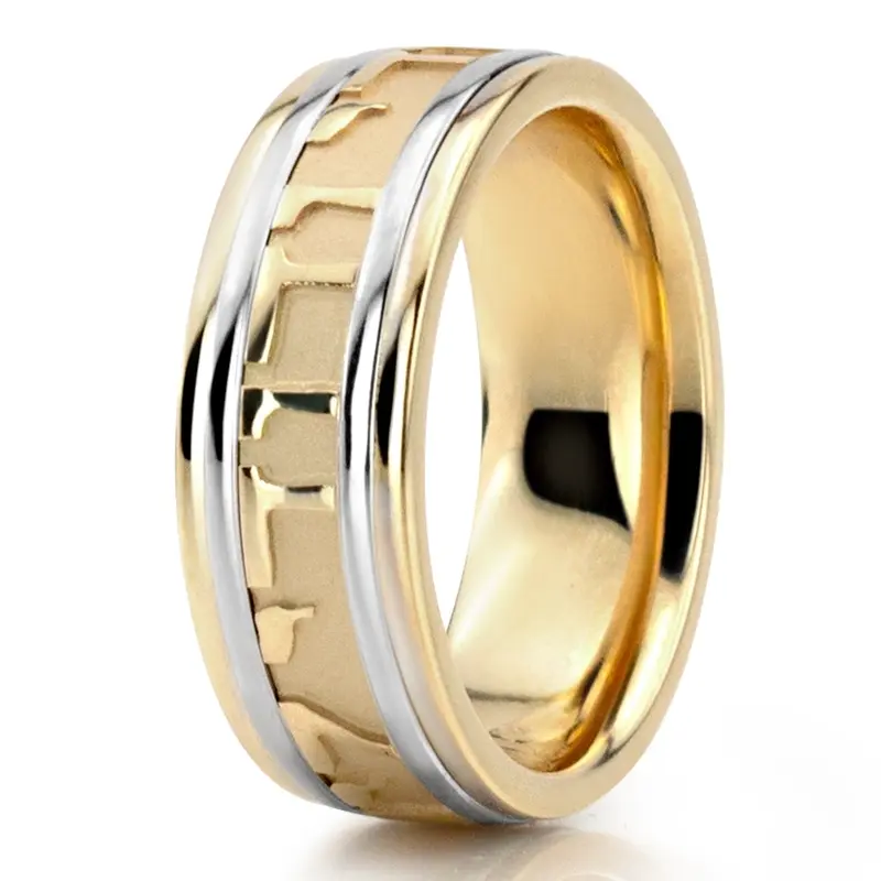 platinum 7mm. shiny finish hand-made-religious-wedding-band - alternate view 10