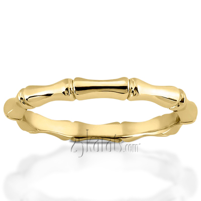 Unique Bamboo Design Ring - view 2 of 5