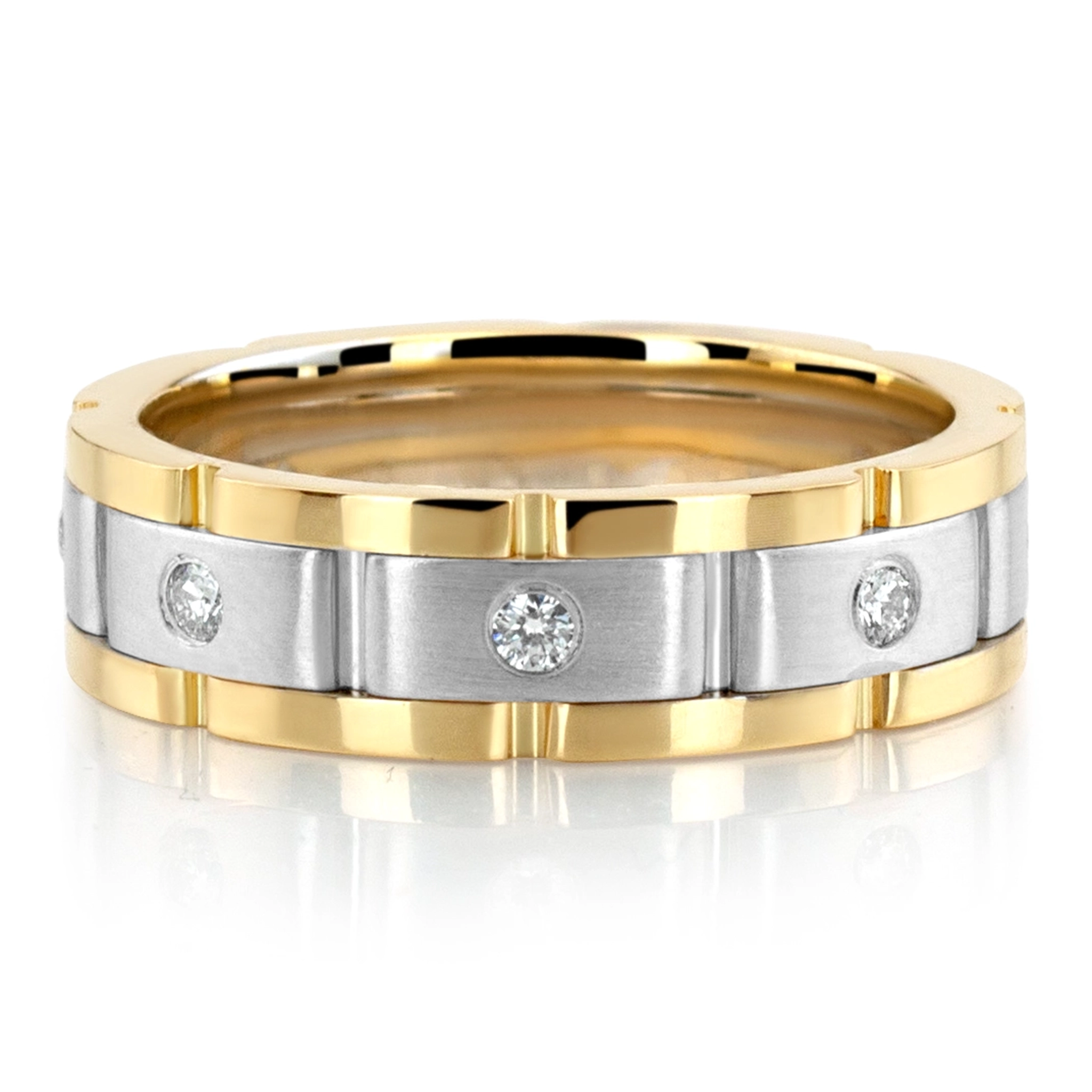 Rolex Style 6.5mm Diamond Wedding Band - view 6