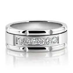 Rolex Style Diamond Wedding Ring - view 1 thumbnail