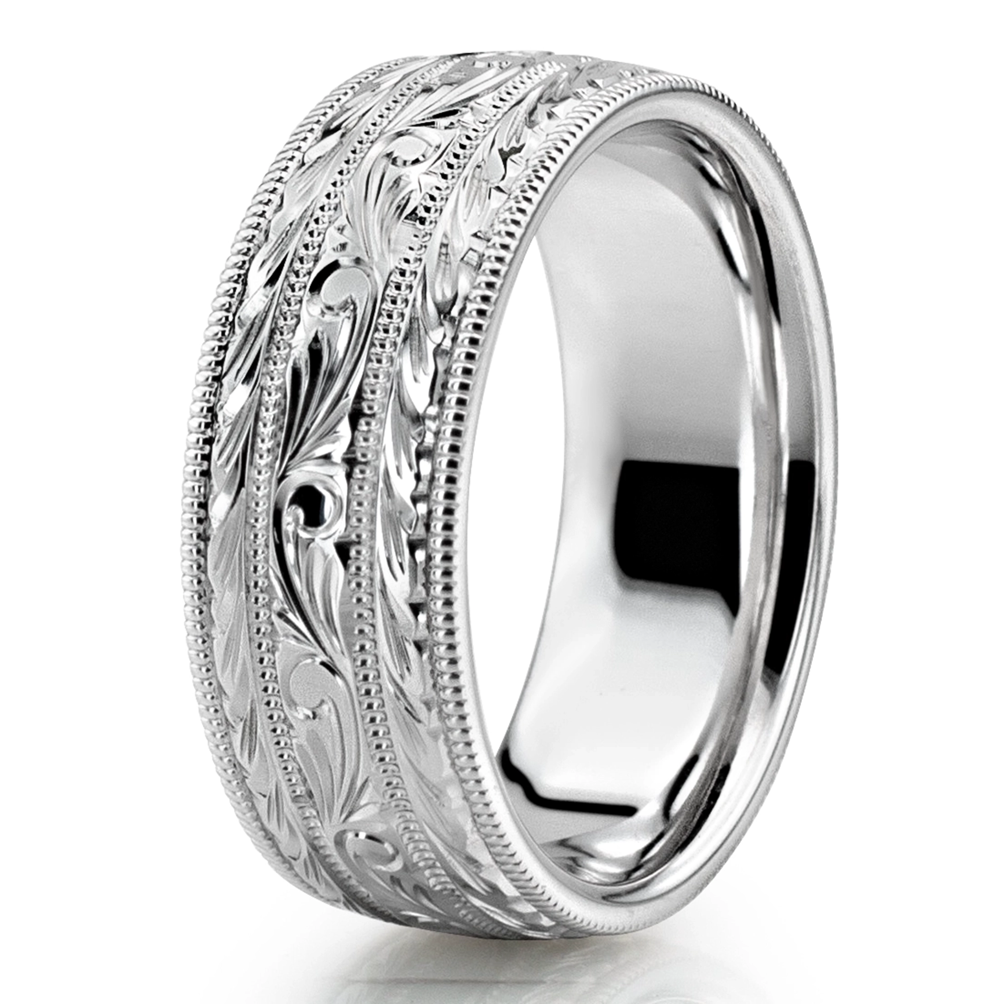 Exquisite Hand Engraved Wedding Ring  - view 9