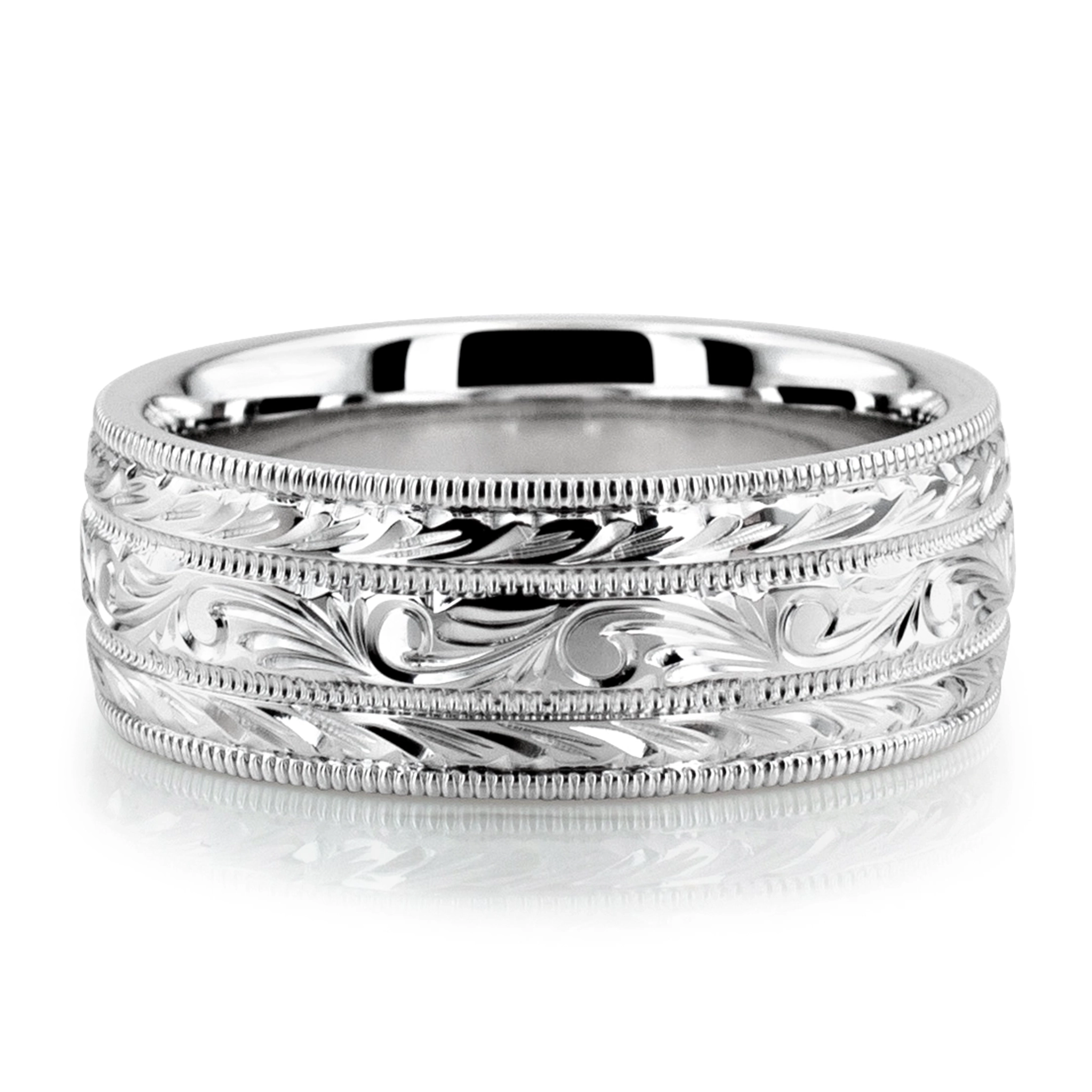 Exquisite Hand Engraved Wedding Ring  - view 10