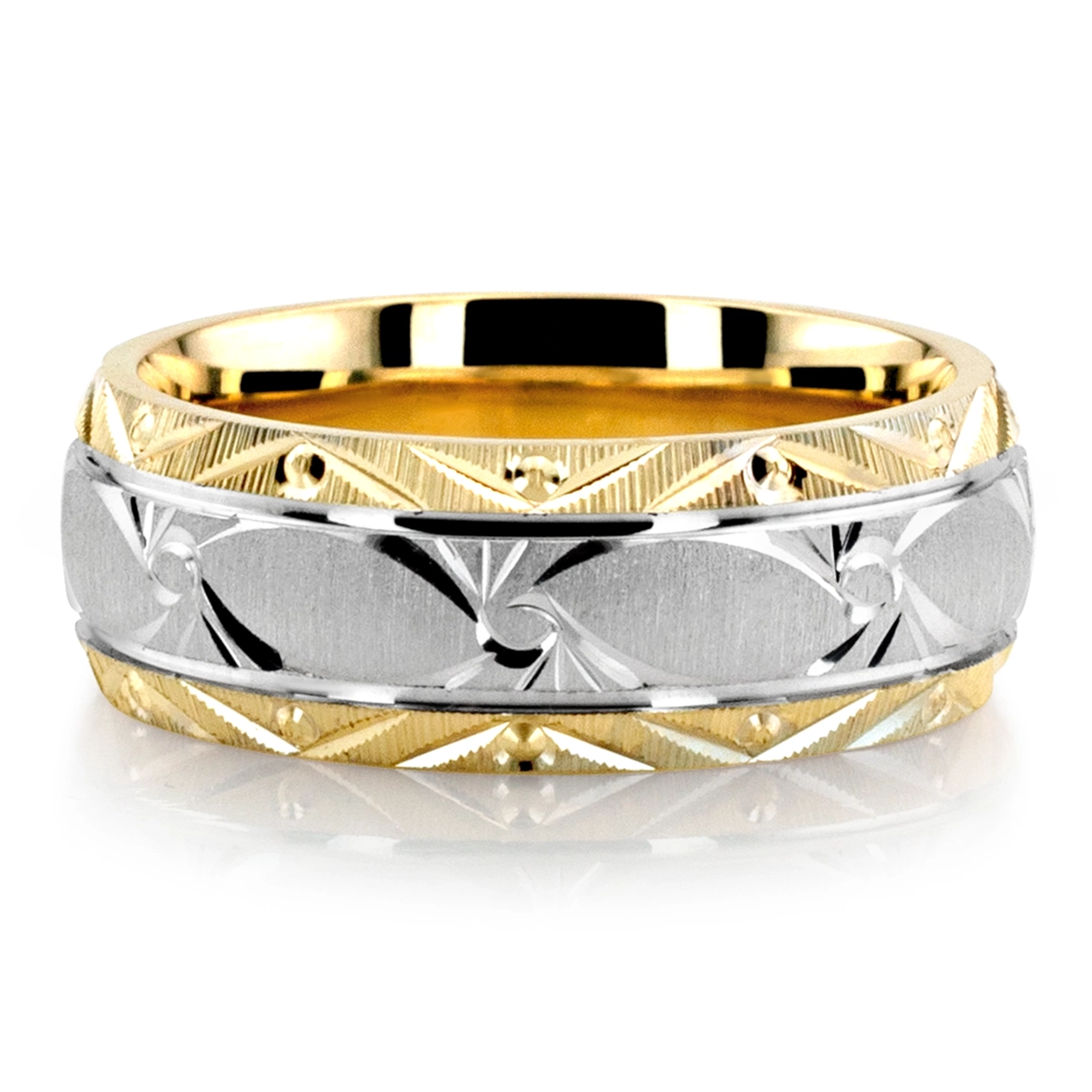 Bestseller Fine Grooved Fancy Designer Wedding Ring  - view 6