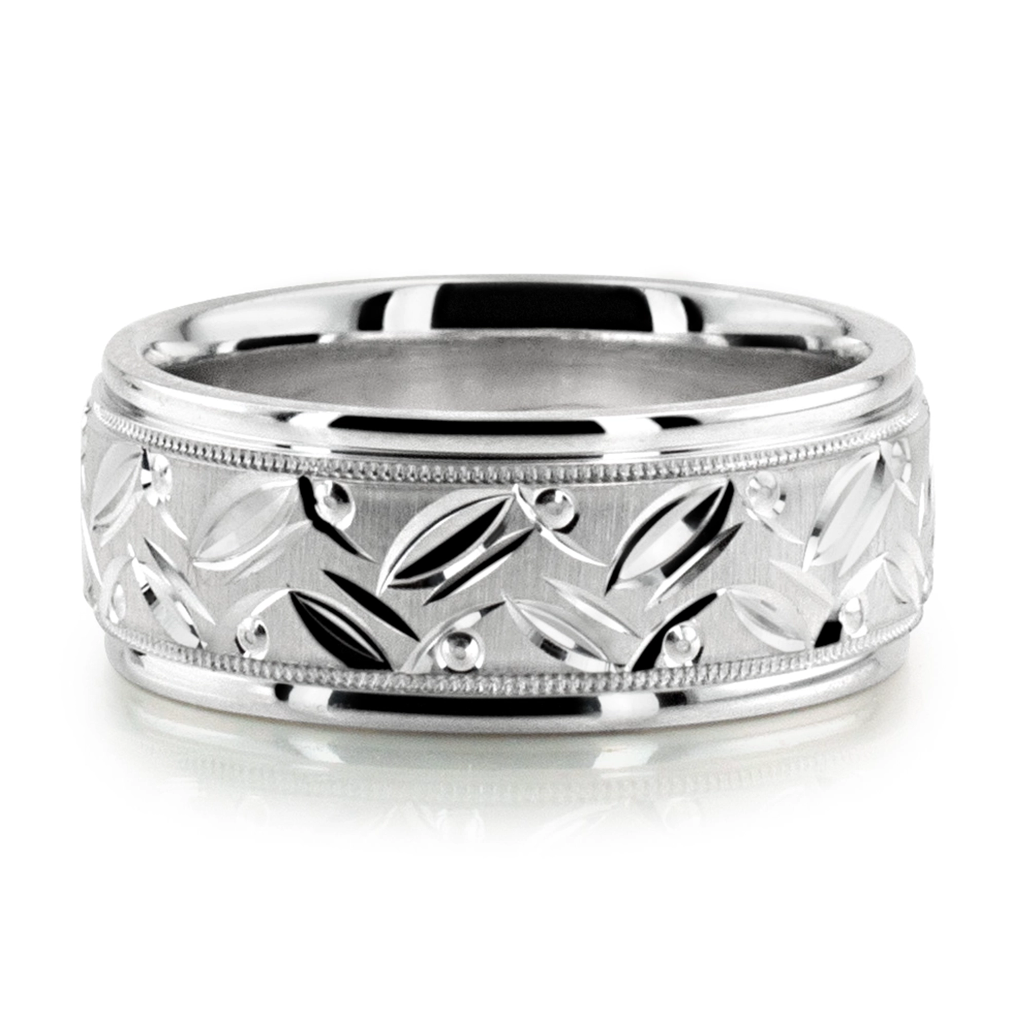Classic Bestseller Fancy Carved Wedding Band  - view 6