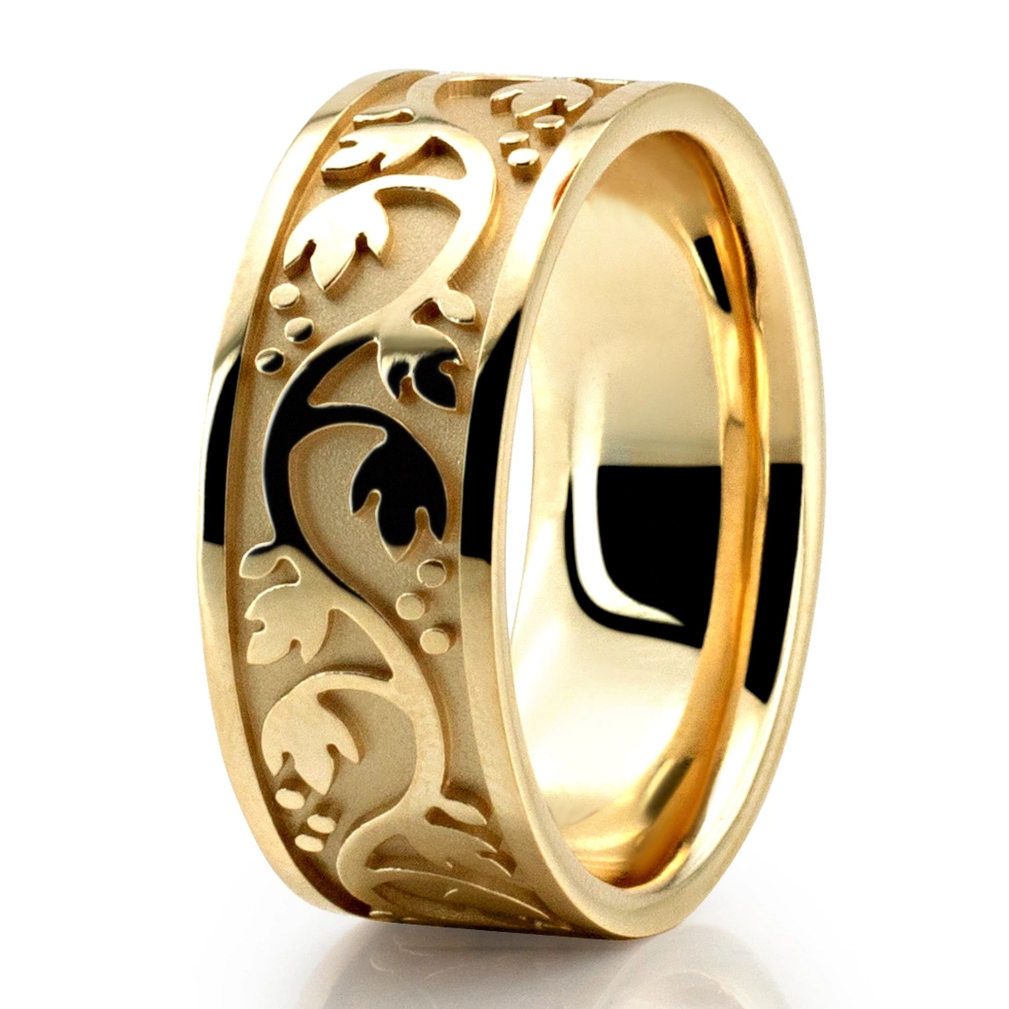 Floral Antique Handmade Wedding Ring  - view 1