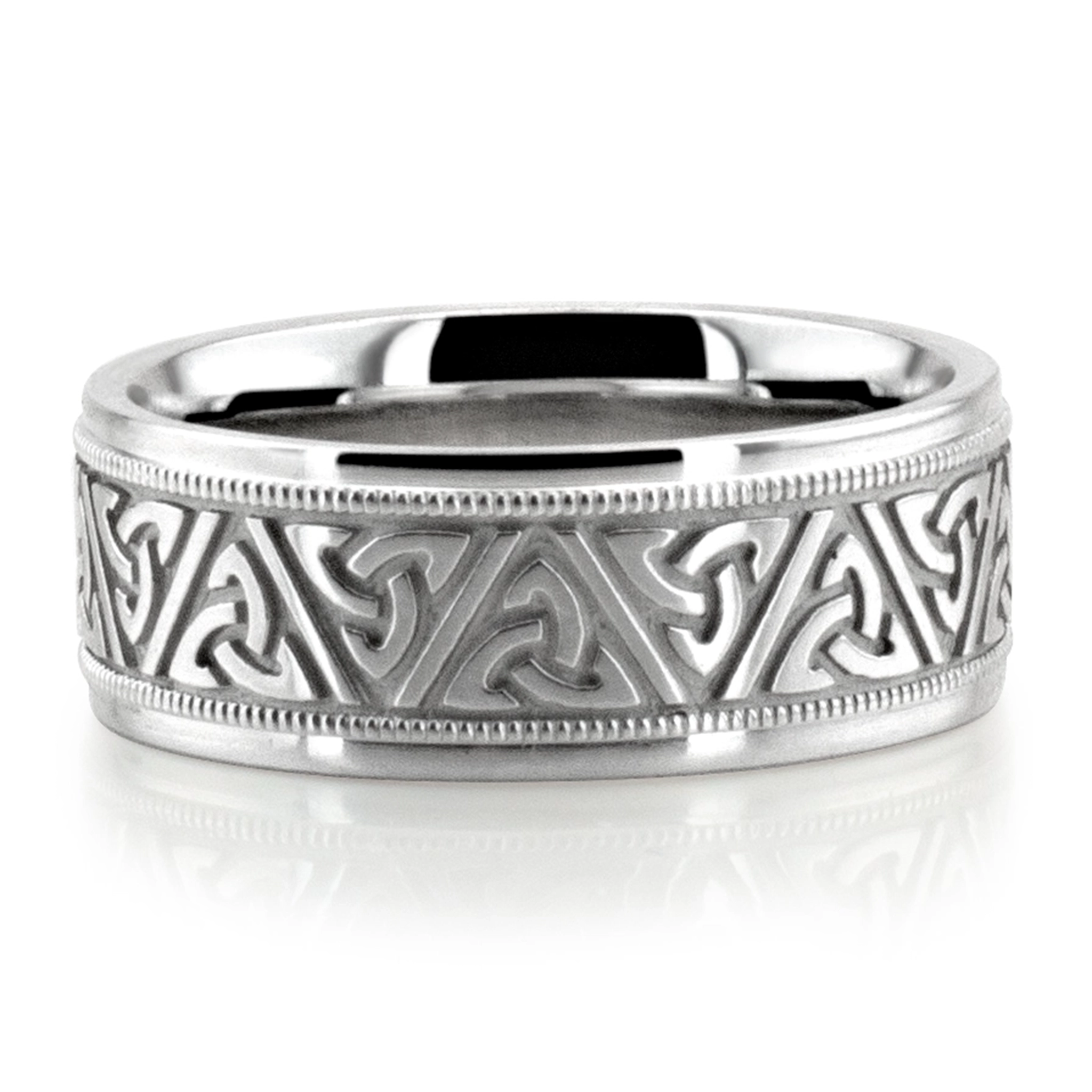 Celtic Triquetra Handcrafted Wedding Band - view 7