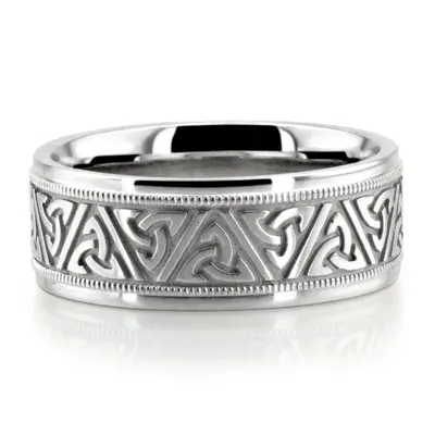 Celtic Triquetra Handcrafted Wedding Band - view 7 of 7