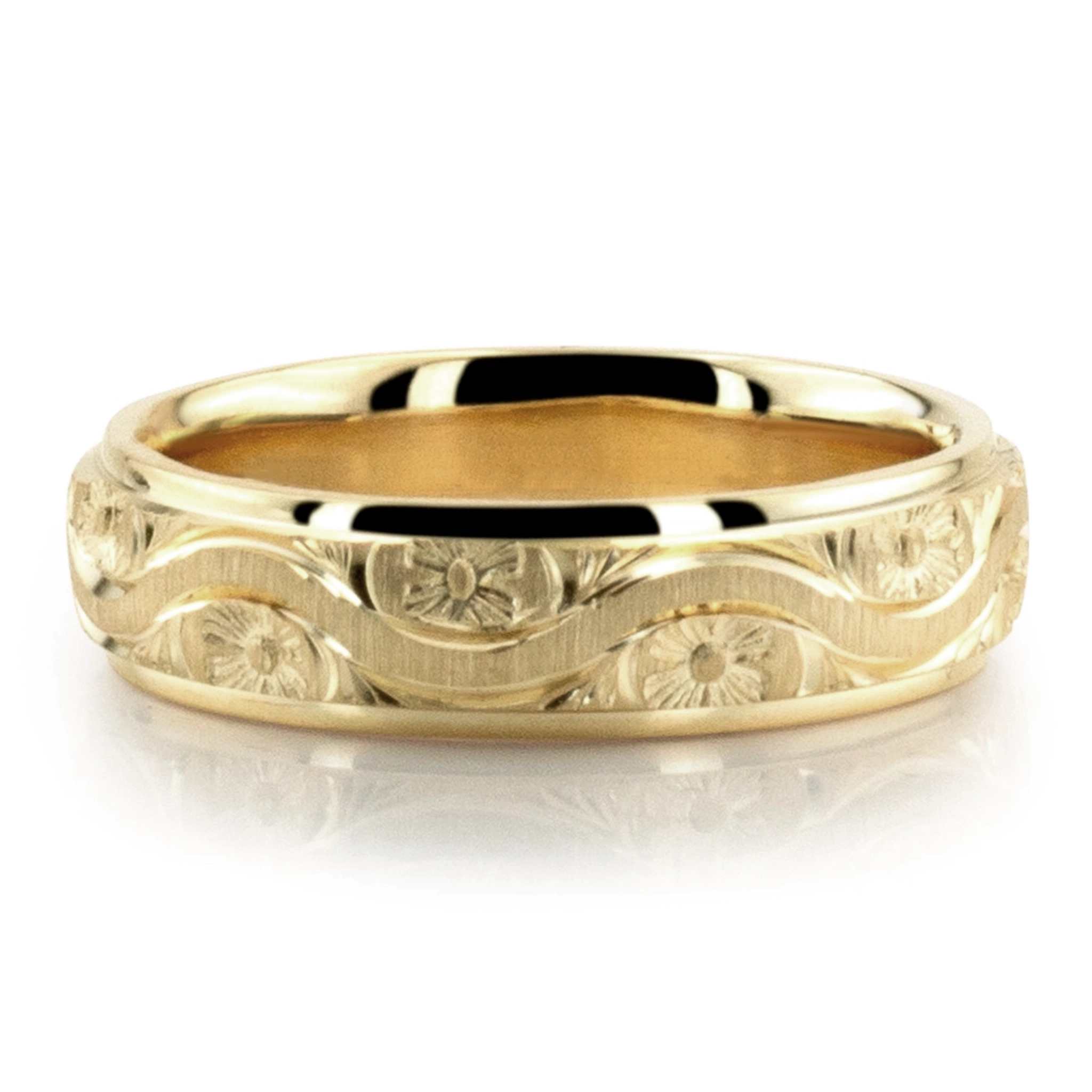 Bestseller Cross-satin Hand Engraved Wedding Ring  - view 2