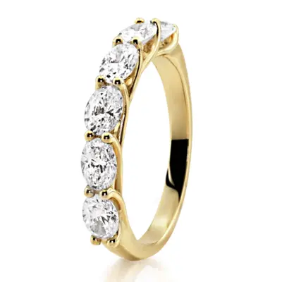 Oval Diamond Trellis Anniversary Ring 1 ct.tw thumbnail 2