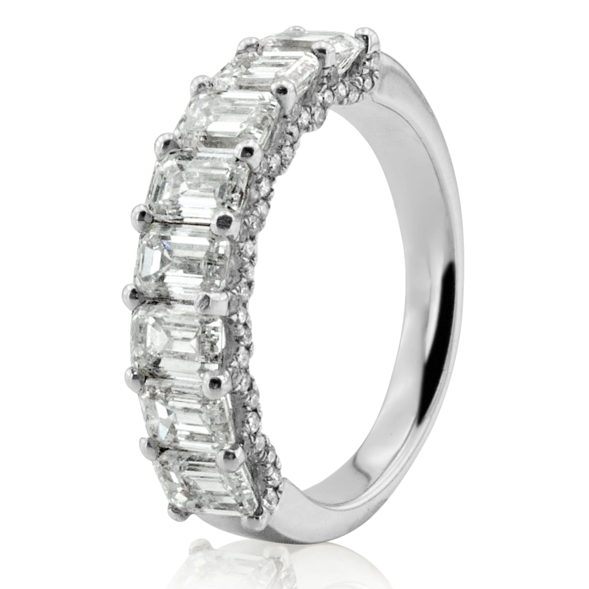 8 Stone Emerald Anniversary Ring 3 ct.tw. - view 1