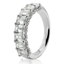 8 Stone Emerald Anniversary Ring 2 7/8 ct. tw thumbnail 1