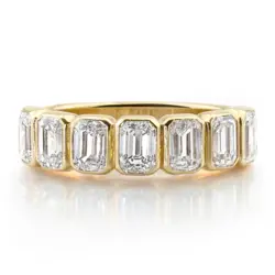 7 Stone Emerald Anniversary Band 2 1/7 ct. tw. thumbnail 2