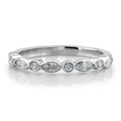 Marquise and Round Fashion Ring with Milgrain 1/3 ct. tw. thumbnail 1